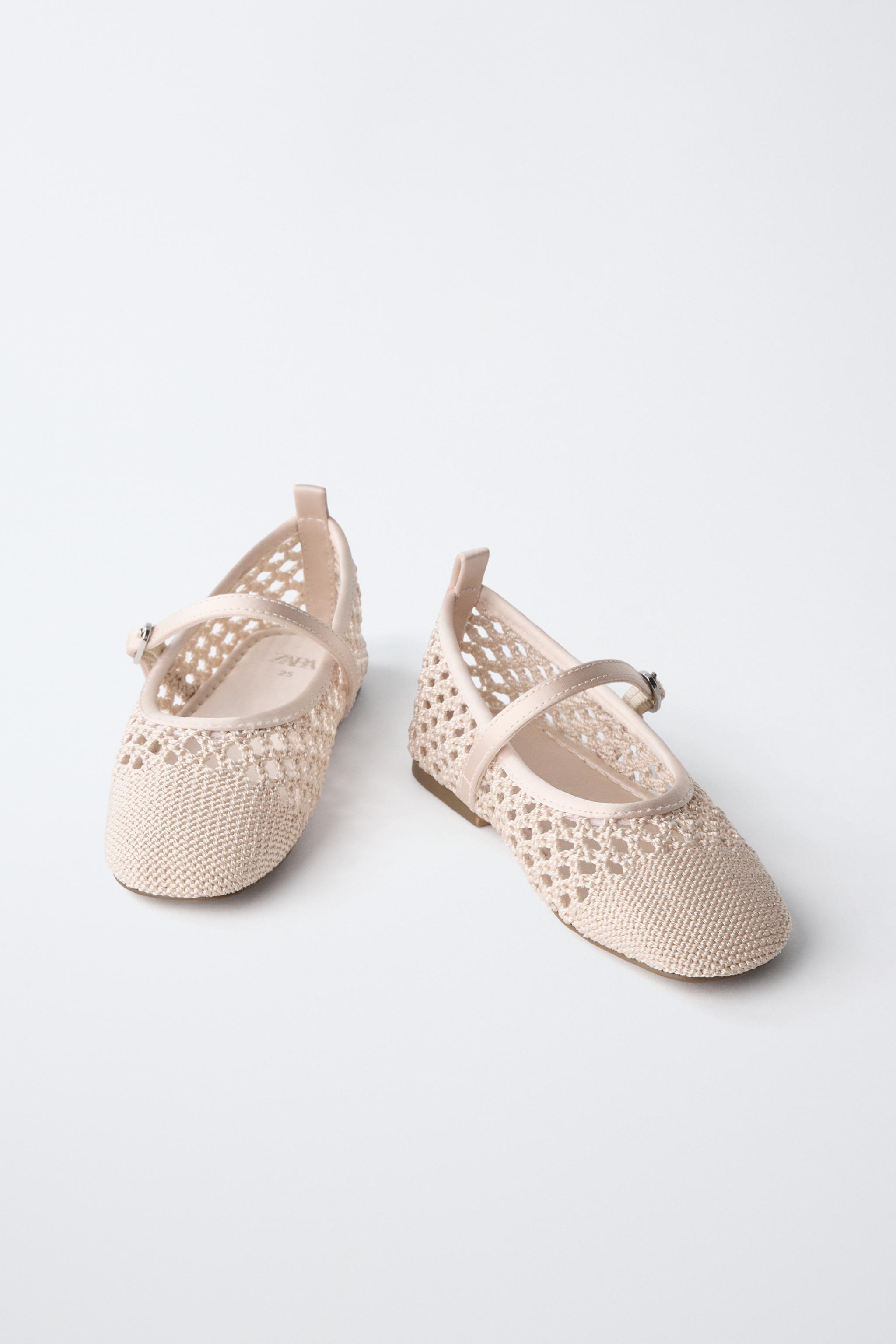 CROCHET EFFECT BALLET FLATS